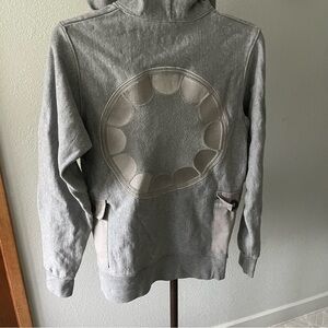 ORIGINAL FAKE sz 1 S Button Down Hoodie Chomper Gray KAWS Japan